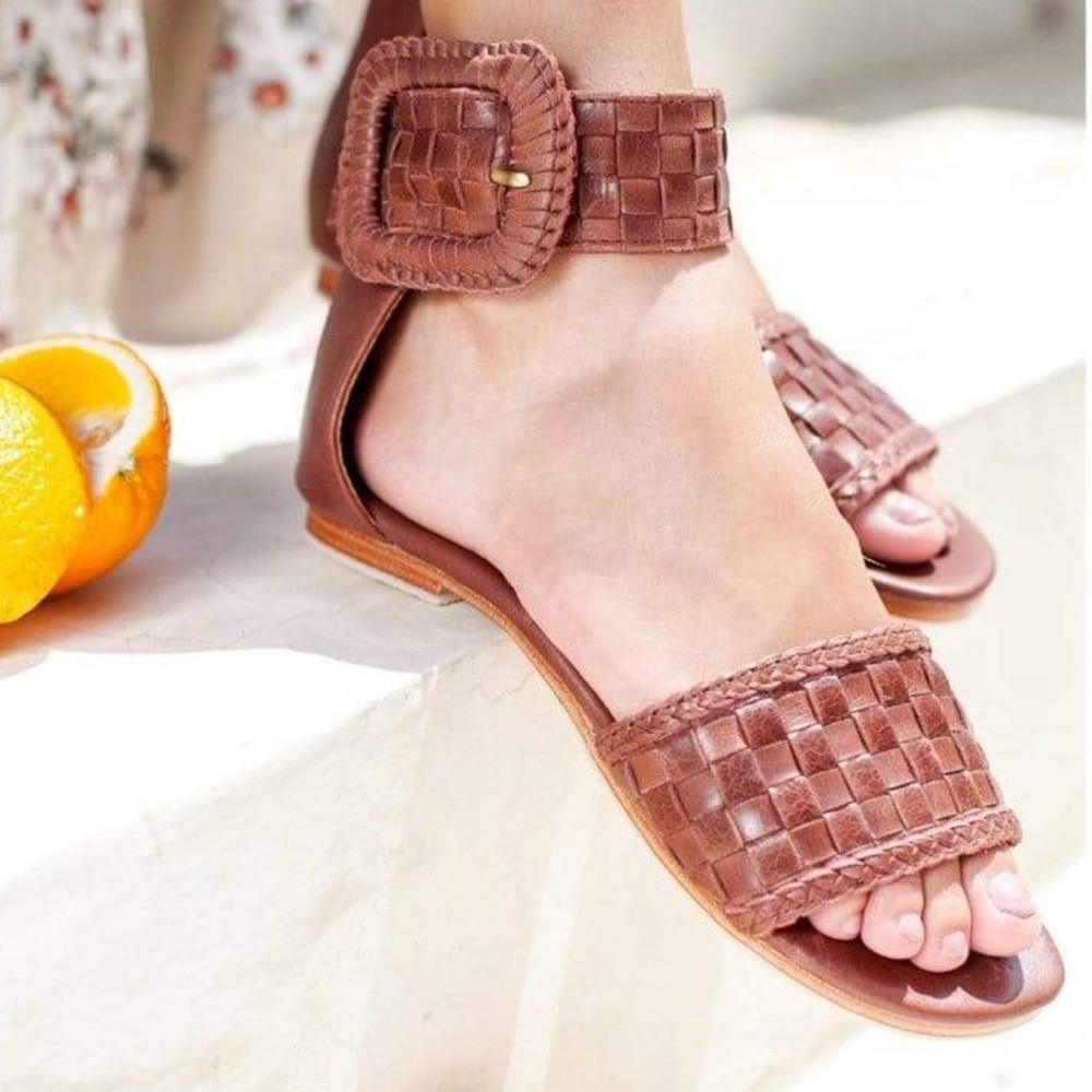 ELF Madagascar woven leather sandals